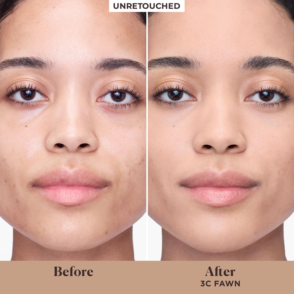 Laura Mercier Tinted Moisturizer pump close-up shows lightweight formula and smooth finish