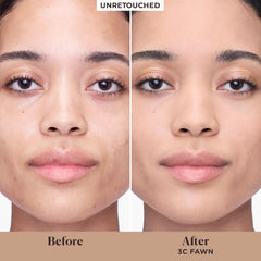 Laura Mercier Tinted Moisturizer pump close-up shows lightweight formula and smooth finish
