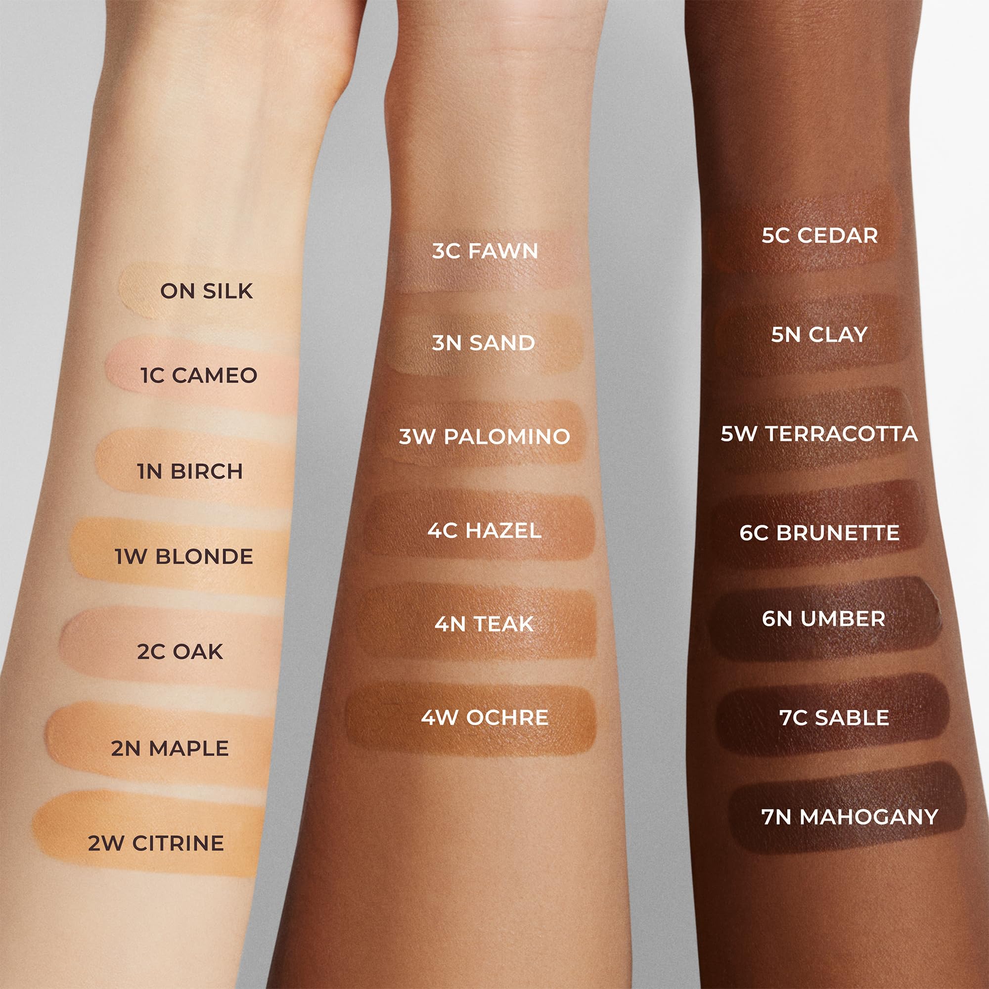 Laura Mercier tinted moisturizer blurred matte SPF30 swatch on arm showing sheer-to-light coverage