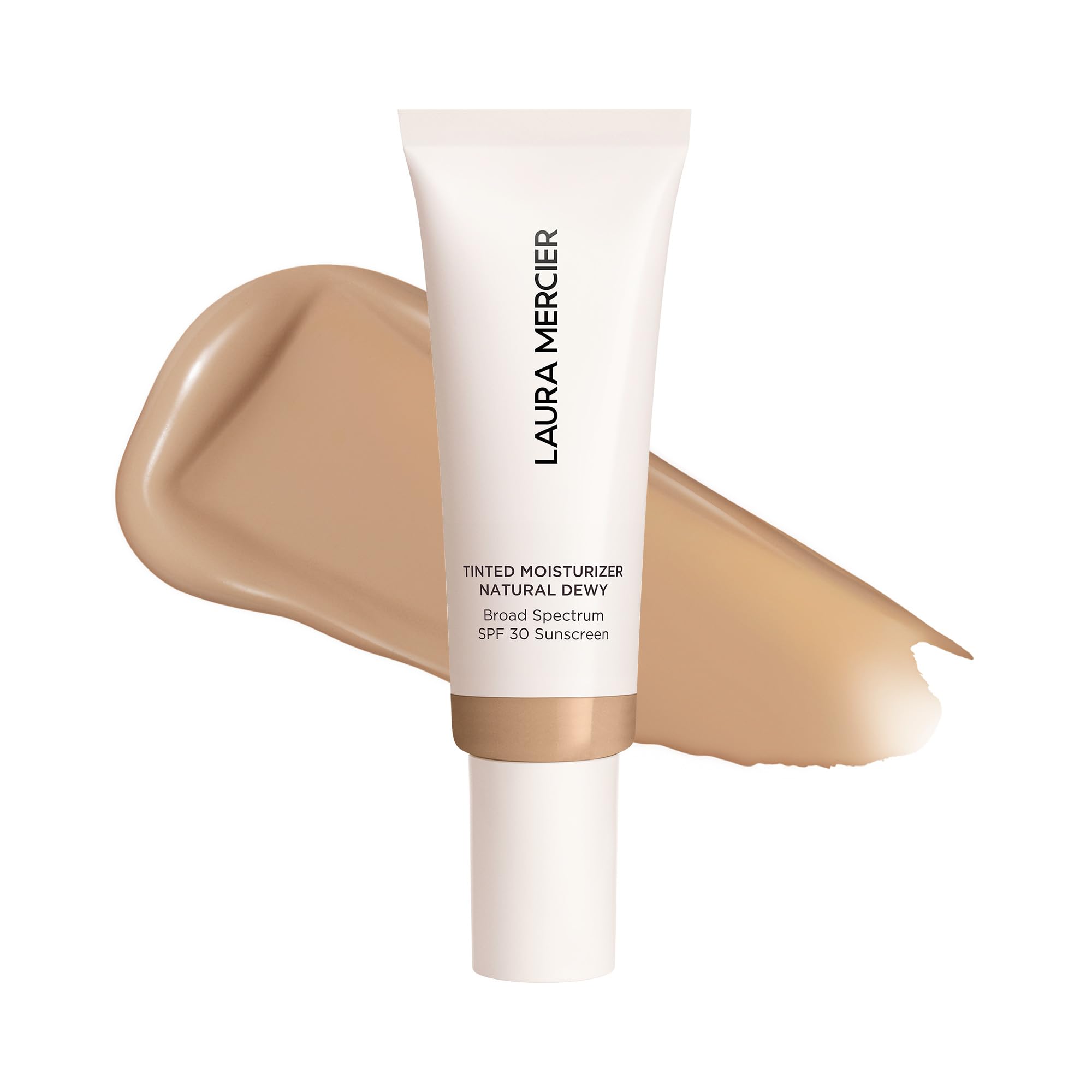Laura Mercier tinted moisturizer Sand bottle with all day dewy hydration.