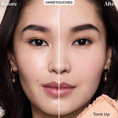 Laura Mercier translucent powder demo with press-roll technique for flawless application.