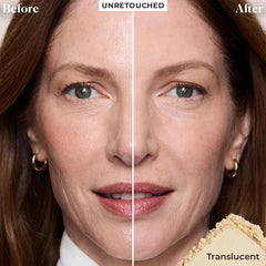 Laura Mercier Translucent Loose Setting Powder swatches show color-true wear without oxidation.