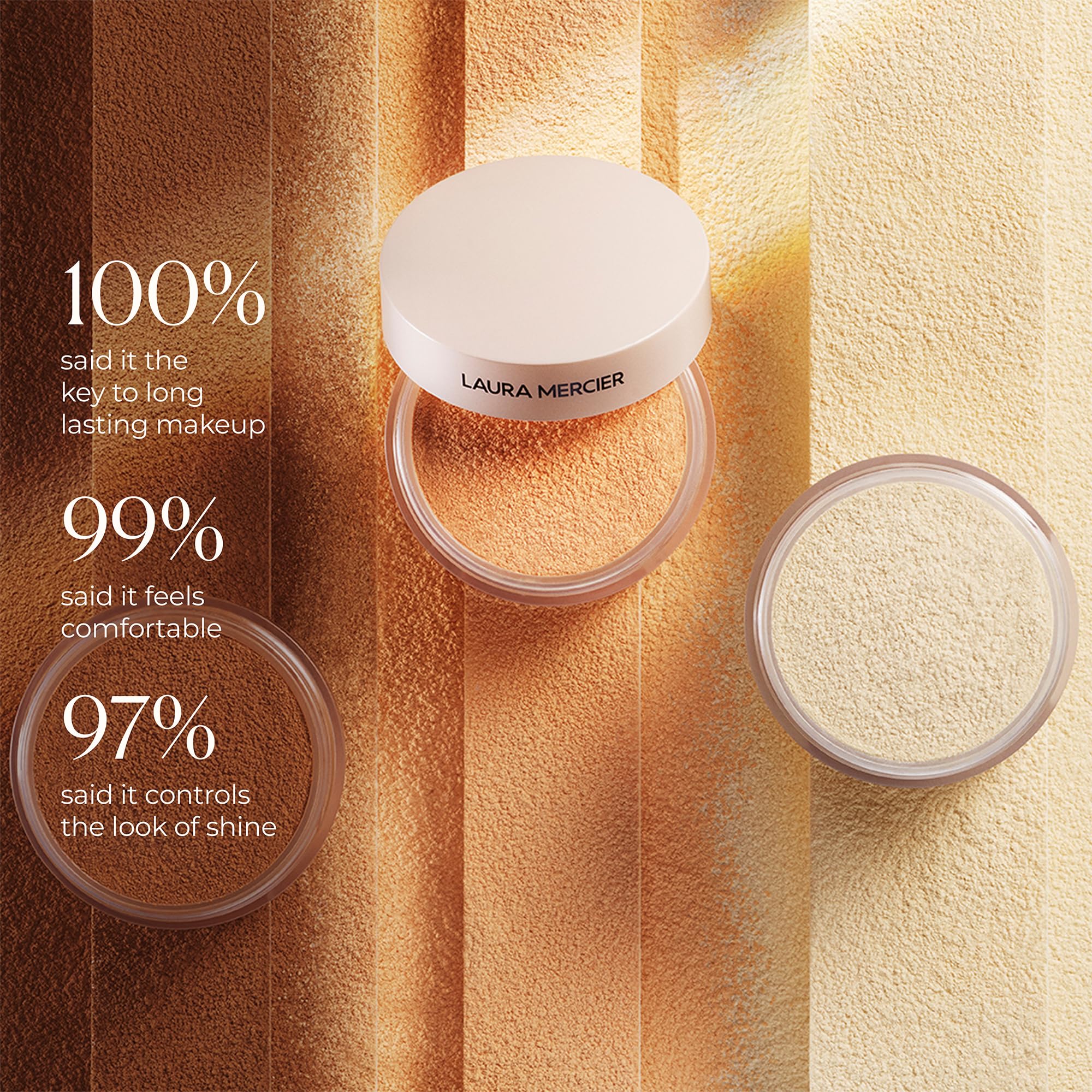 Laura Mercier translucent powder soft-focus skin effect on texture.