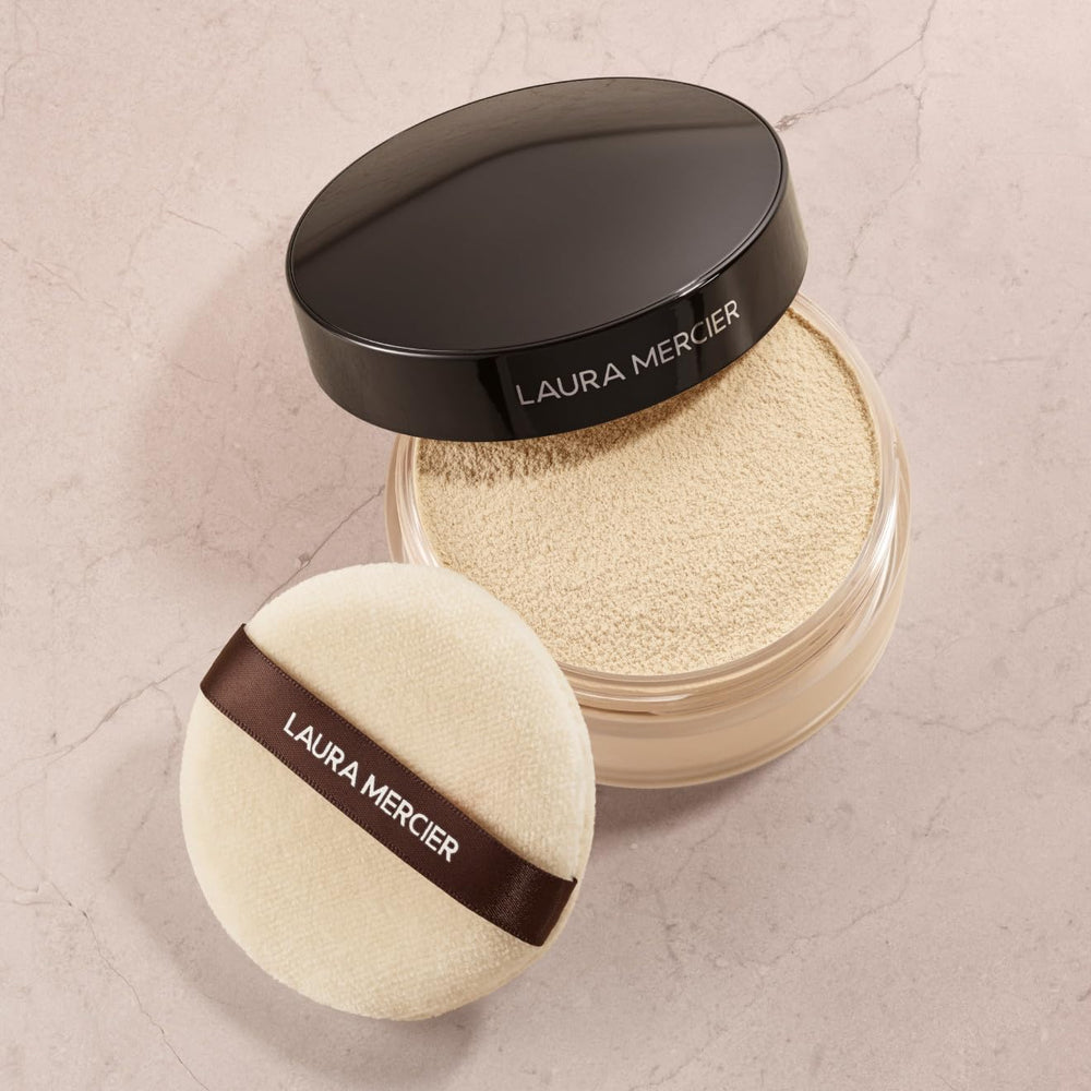 Laura Mercier Velour Puff packaging highlights travel-friendly design