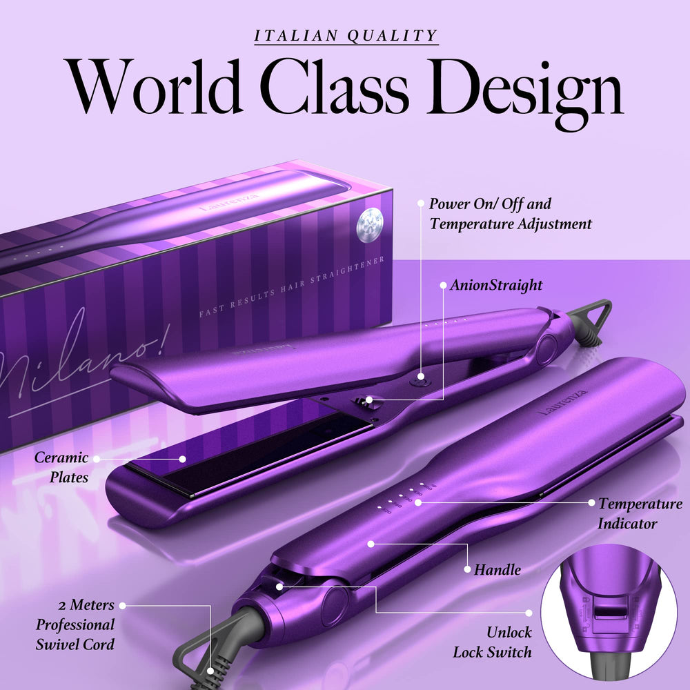 Laurenza purple finish looks premium and ready for daily hair styling.