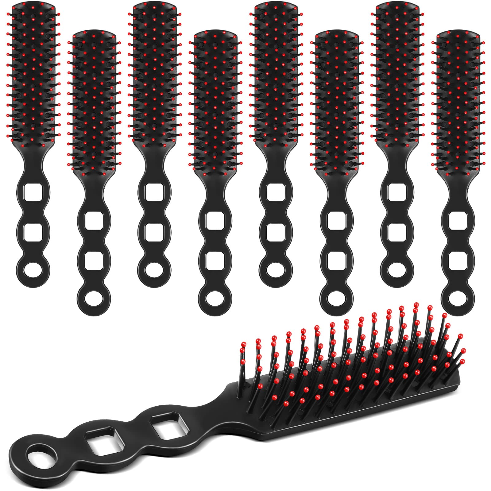 Lauwell disposable hairbrush anti-static 7.5in detangles on the go