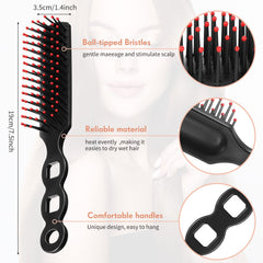 Lauwell hairbrush with 8-shape handle design for comfortable grip