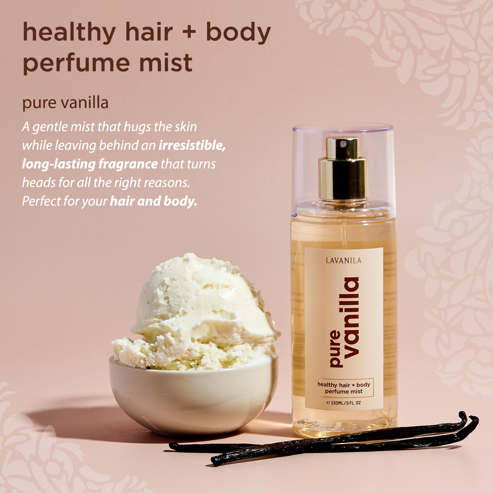 Lavanila Jojoba oil on hair adds shine and helps manage frizz.