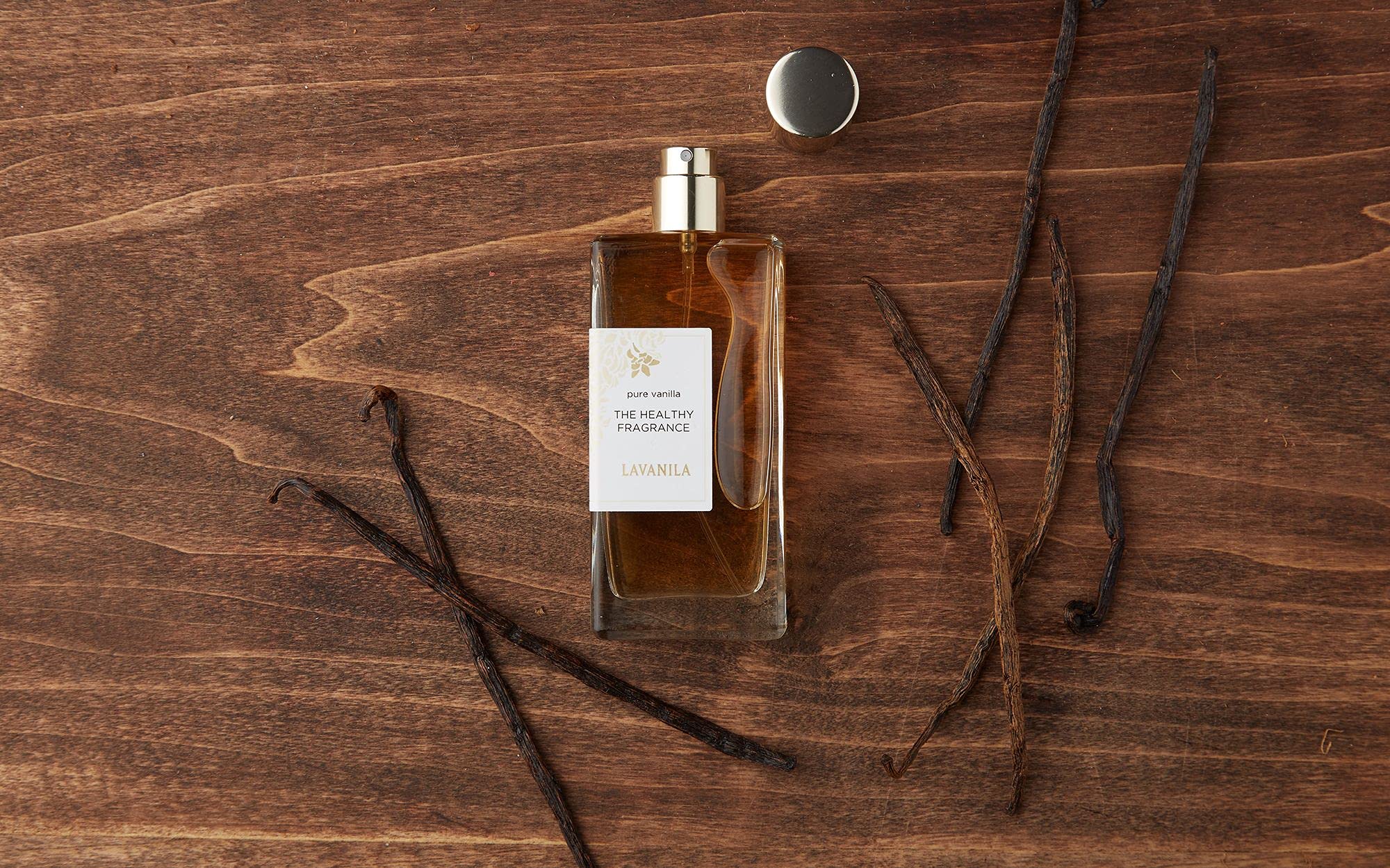 Lavanila gift-set display showing an elegant two-piece fragrance set