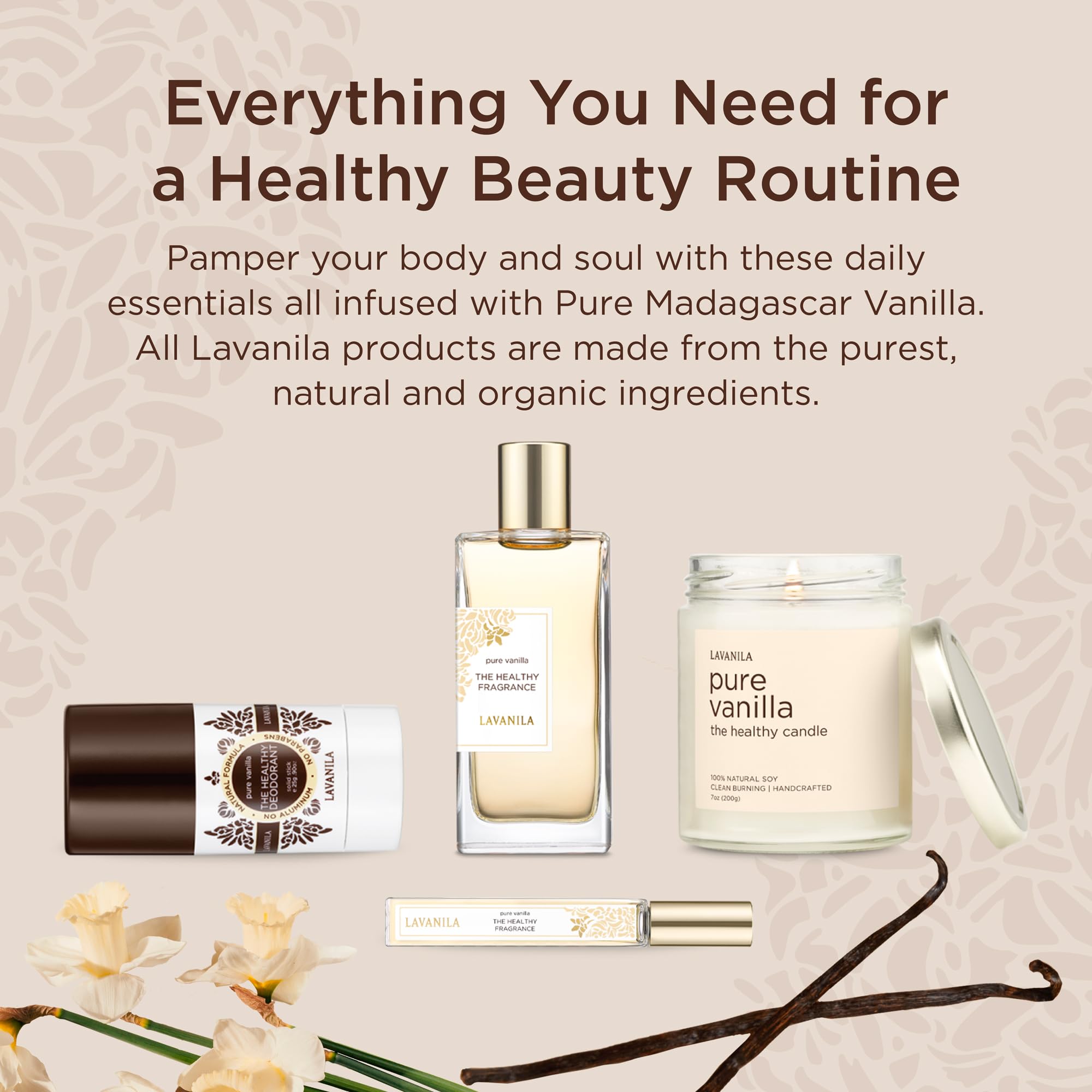 Lavanila Pure Vanilla made-in-USA label with premium vanilla fragrance