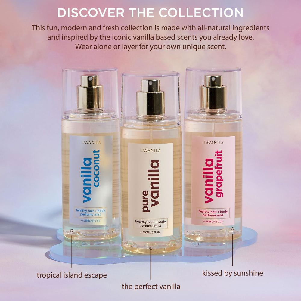 Lavanila tropical notes of coconut and vanilla with Tahitian tiare.