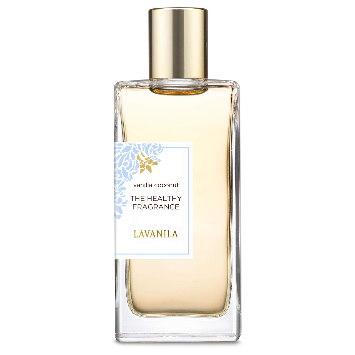 Lavanila Vanilla Coconut perfume bottle, showcasing tropical fragrance with clean, natural ingredients for everyday wear.