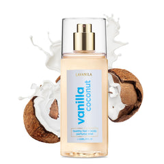 Lavanila Vanilla Coconut Perfume Mist bottle with tropical scent that lasts for hours.
