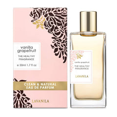 Lavanila Vanilla Grapefruit cedarwood base on packaging adds warm, comforting vibe.