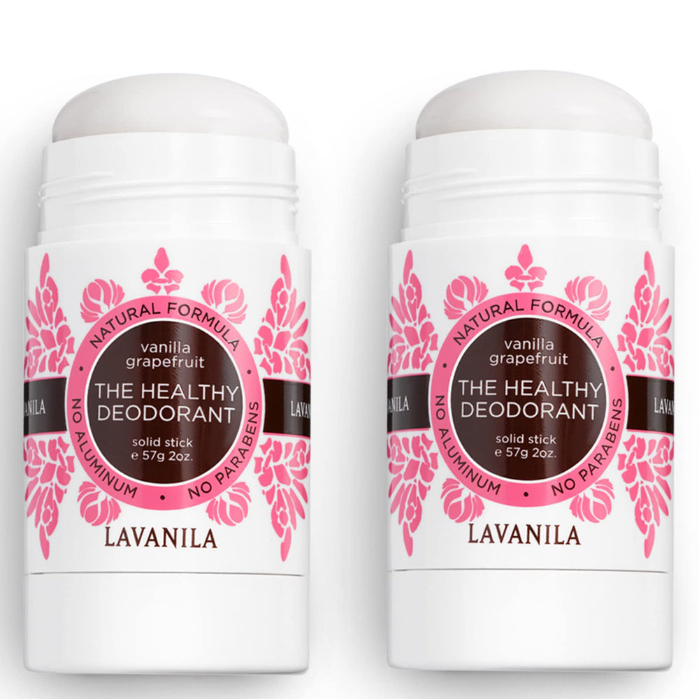 Lavanila Vanilla Grapefruit deodorant made in USA with clean, plant-based formula