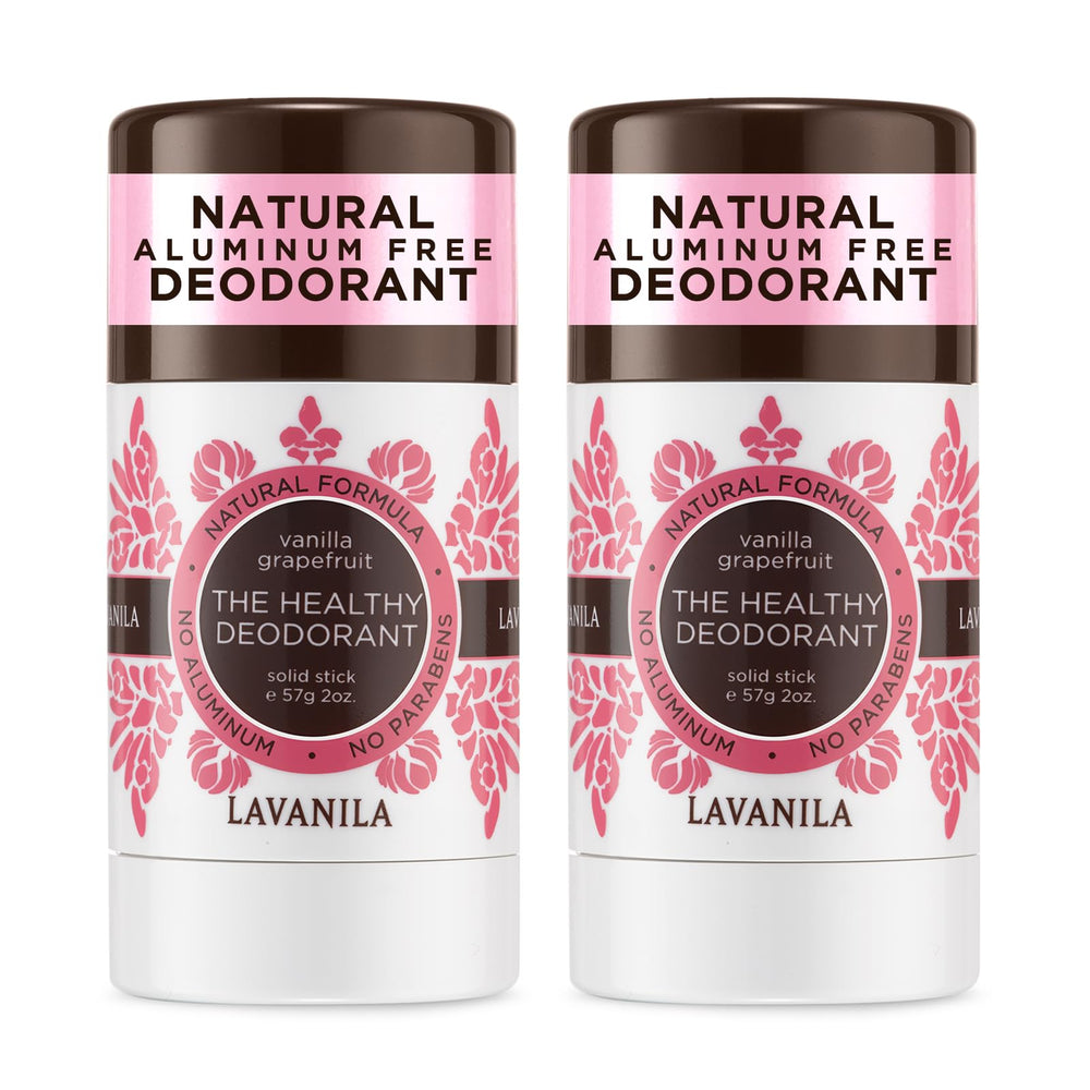 Lavanila Vanilla Grapefruit deodorant stick close-up showing smooth texture for daily freshness