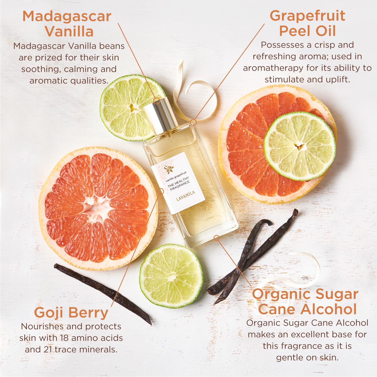 Lavanila Vanilla Grapefruit vanilla-soft core note on label signals approachable sweetness.
