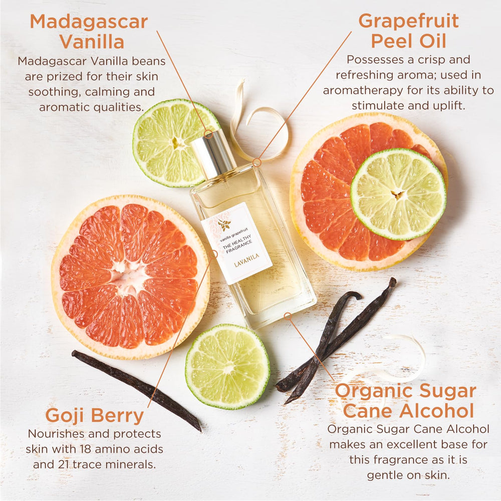 Lavanila Vanilla Grapefruit vanilla-soft core note on label signals approachable sweetness.