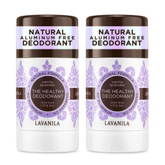 Lavanila Vanilla Lavender deodorant packaging with dual sticks for daily use.
