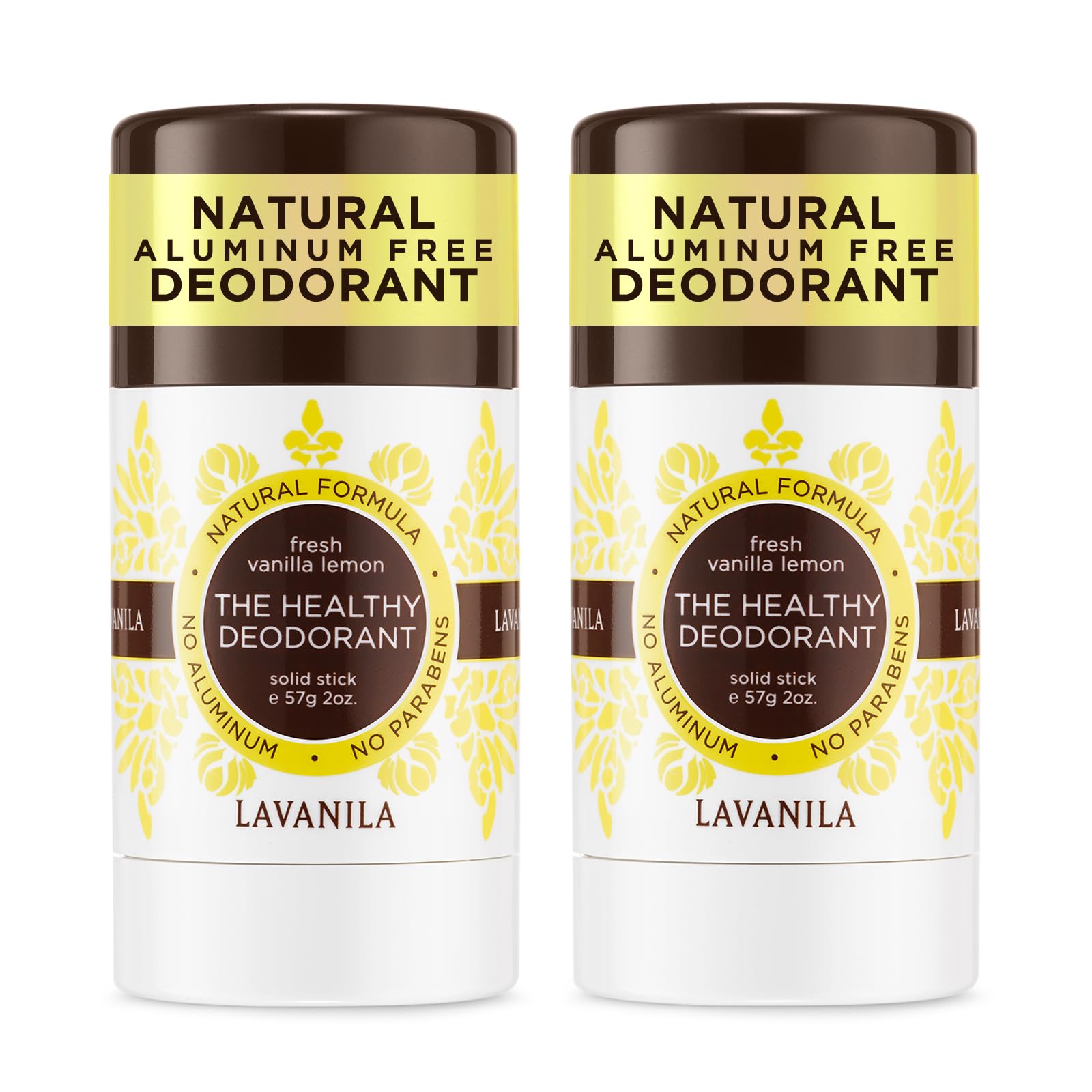 Lavanila Vanilla Lemon deodorant stick close-up showing smooth glide for daily freshness