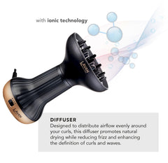 LAVANPRO NEW YORK diffuser hair dryer diffuser bowl close-up shows even heat distribution.