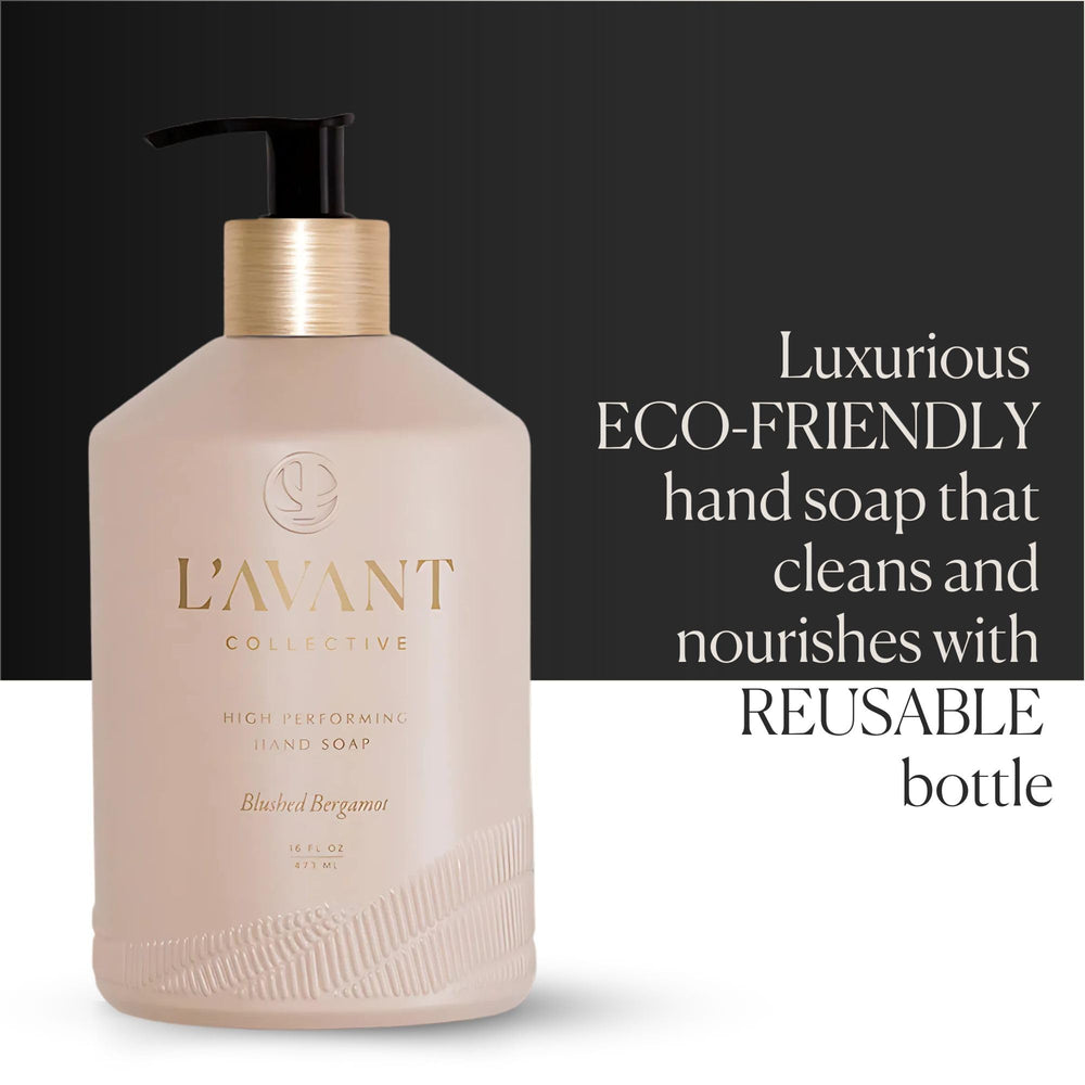 L’AVANT Collective amber-cedar notes evoke warm, earthy aroma in daily routines.