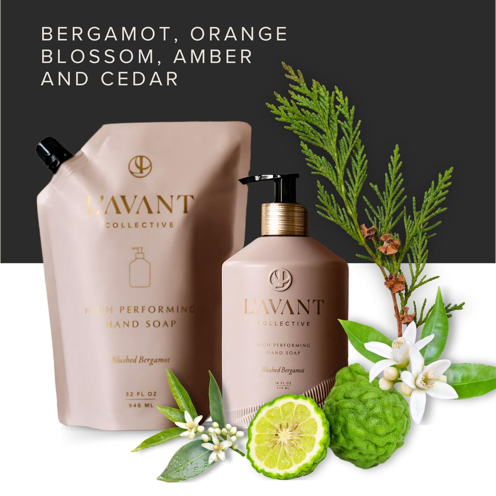 L’AVANT Collective closeup label detail highlights premium packaging and branding.