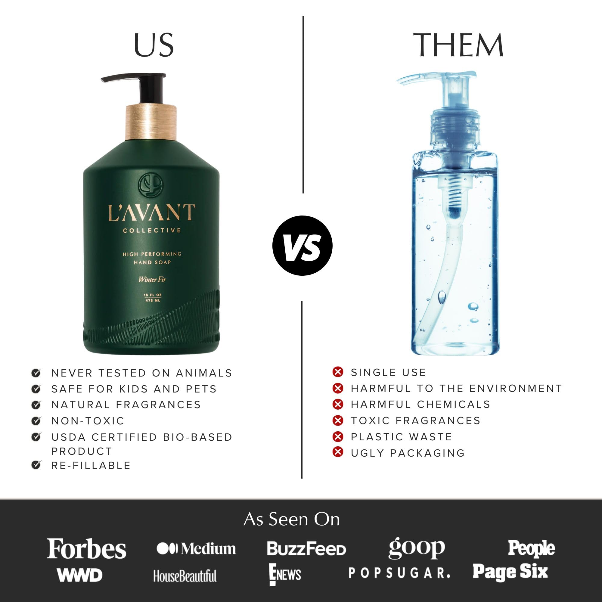 L'AVANT Collective hand soap bathroom-ritual-space frames a spa-like moment at home.
