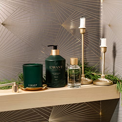 L'AVANT Collective hand soap pour-closeup highlights precise dispensing and clean pour.