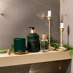 L'AVANT Collective hand soap pour-closeup highlights precise dispensing and clean pour.