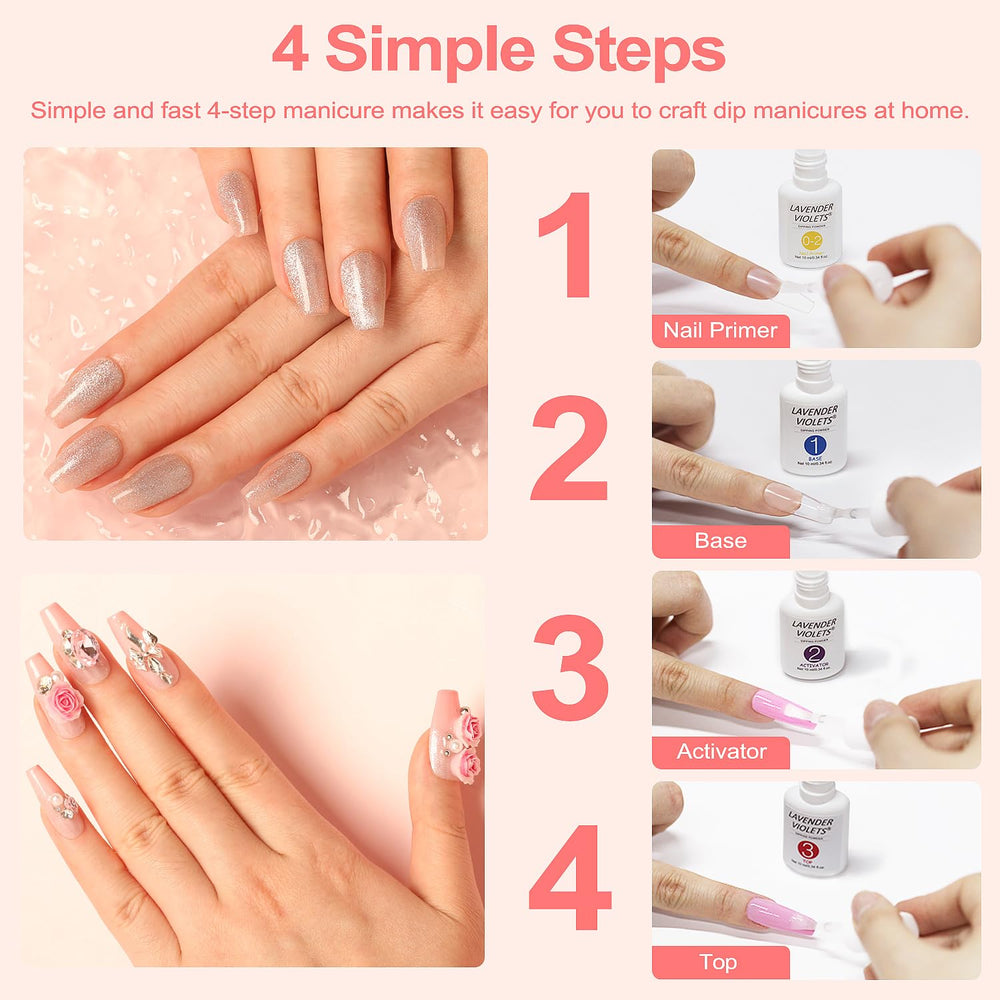 Lavender Violets activator bottle speeds dry time and seals the manicure.