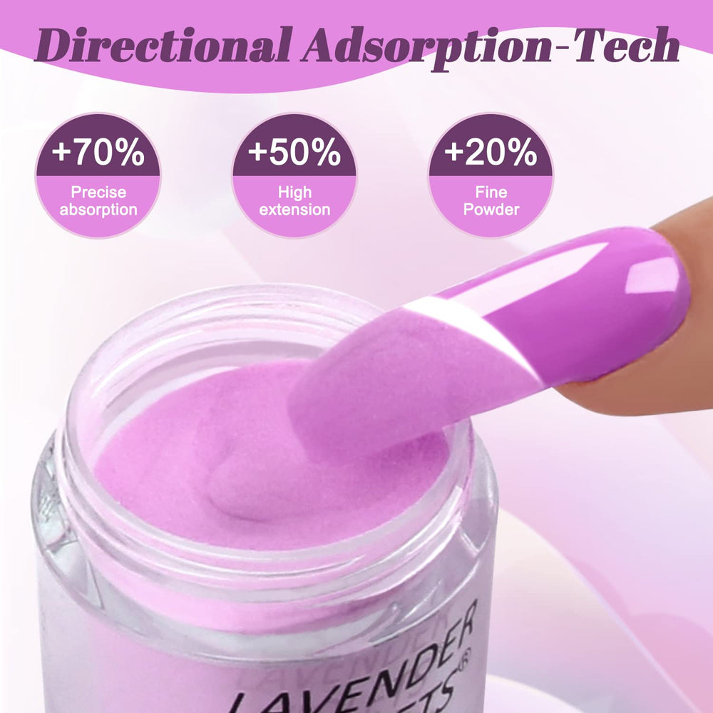 Assorted Lavender Violets colors offer pastel and neon options for at-home nails.