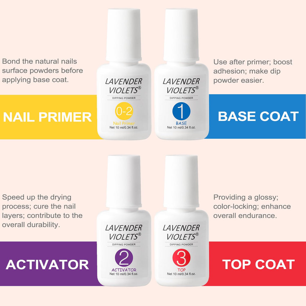 Lavender Violets replacement brushes enhance precise application during at-home manicures.