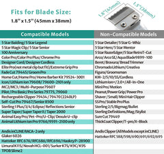 LAVEST Fade Guide Set clip design image shows easy removal for quicker changes.