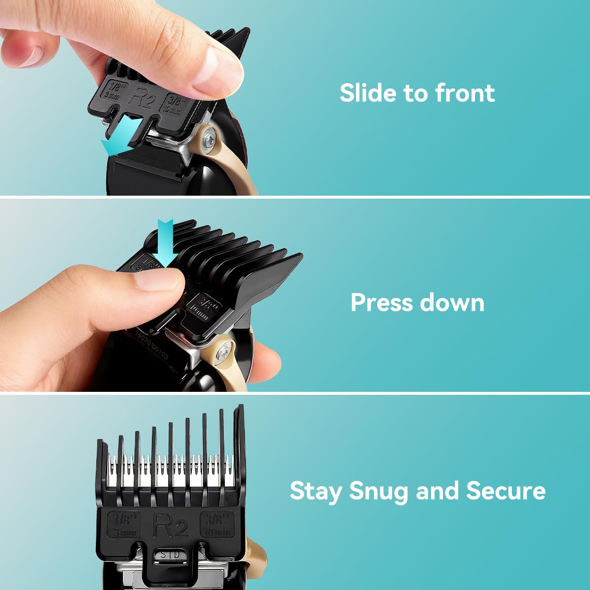LAVEST Fade Guide Set durable molded construction emphasizes long-lasting guards.