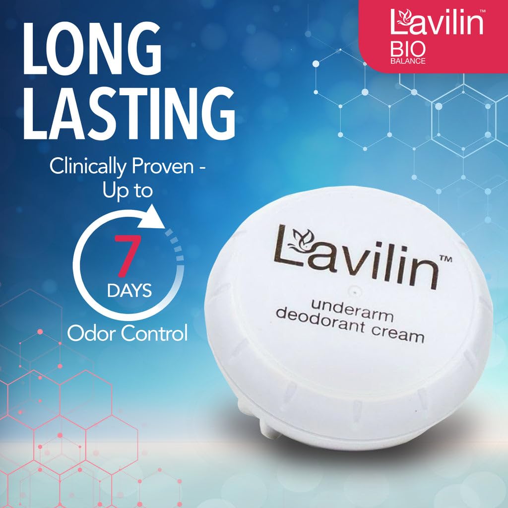Lavilin Bio Balance underarm deodorant cream daily-wear image shows all-day protection.