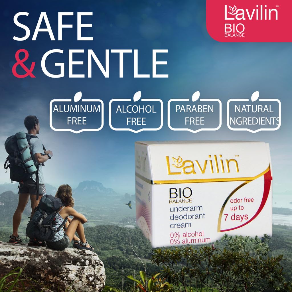 Lavilin Bio Balance deodorant cream pack highlights aluminum-free, skin-friendly formula.