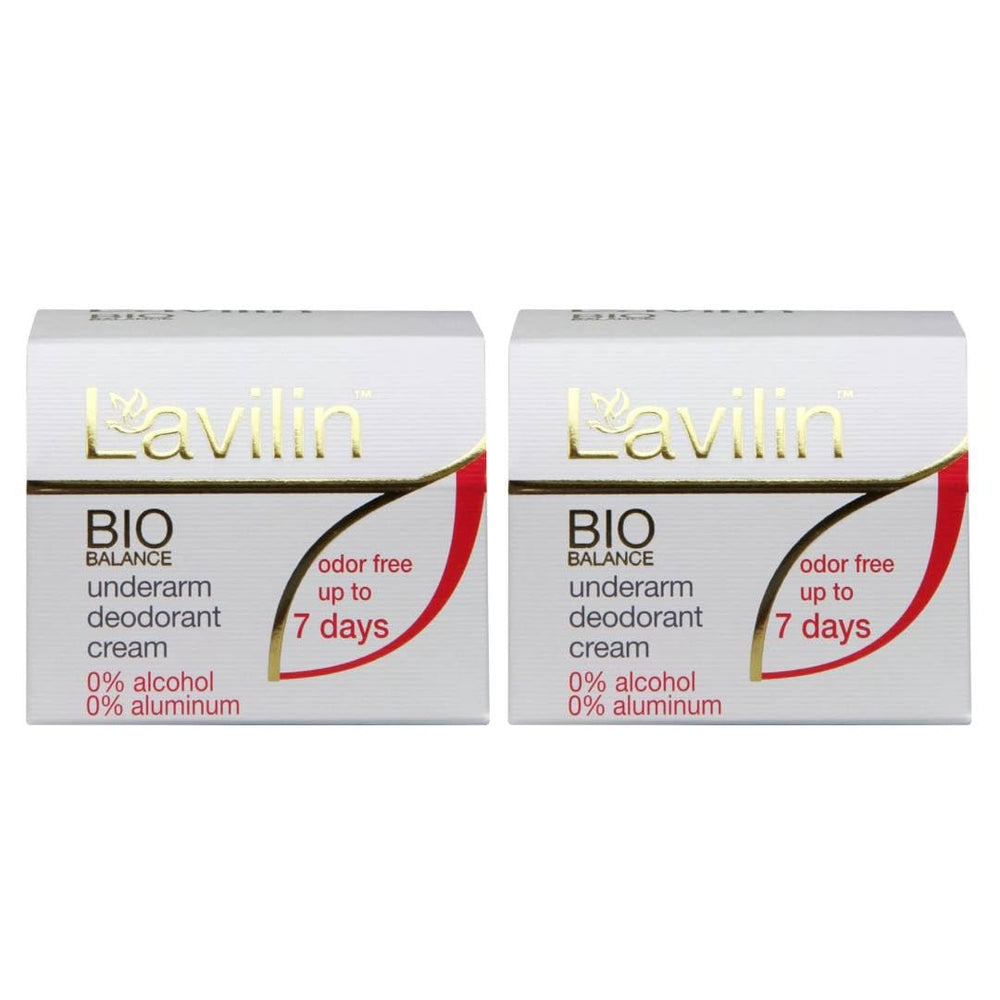 Lavilin Bio Balance underarm deodorant cream tube demonstrates long-lasting odor control for daily wear.