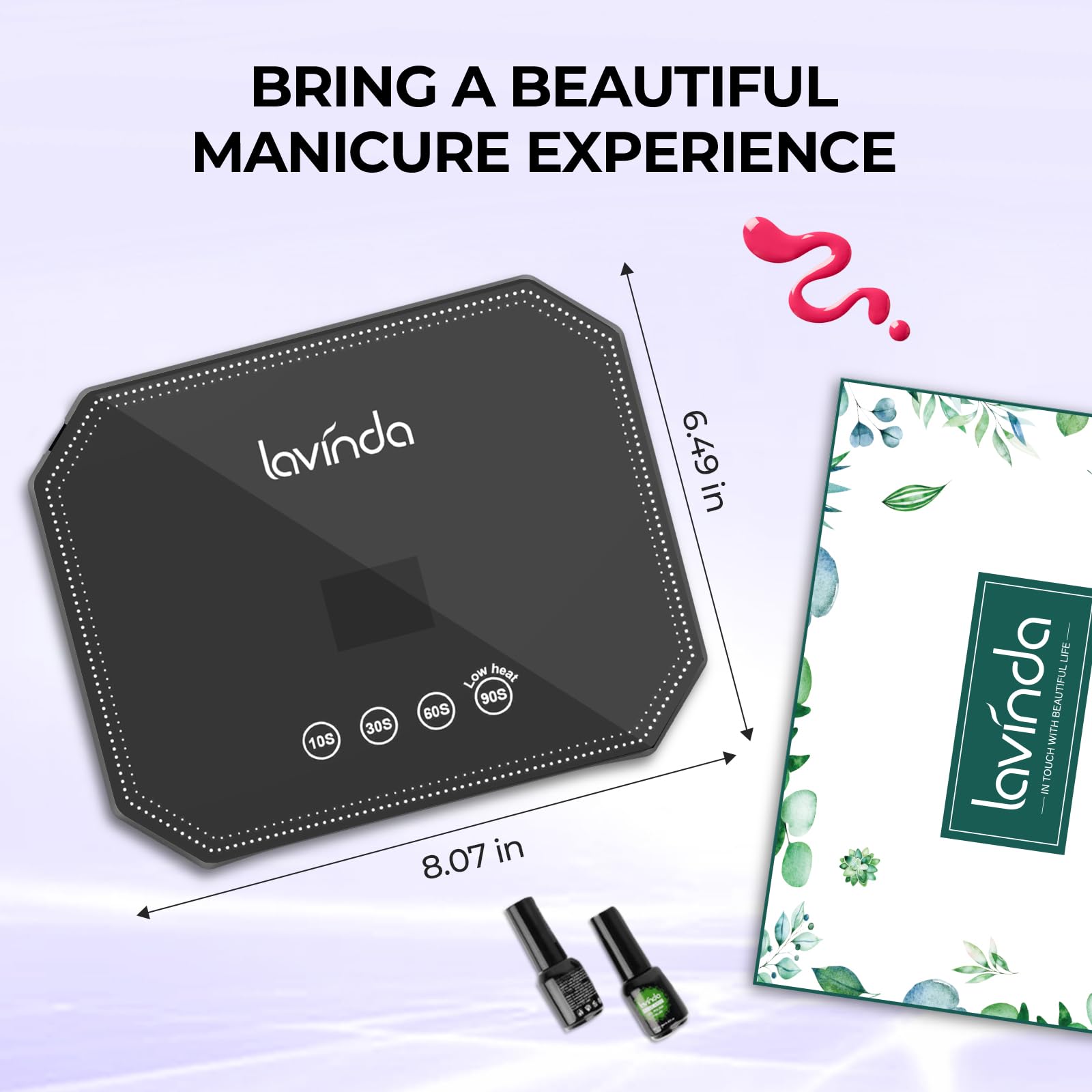 Lavinda black plug-in nail dryer ideal for home and salon use