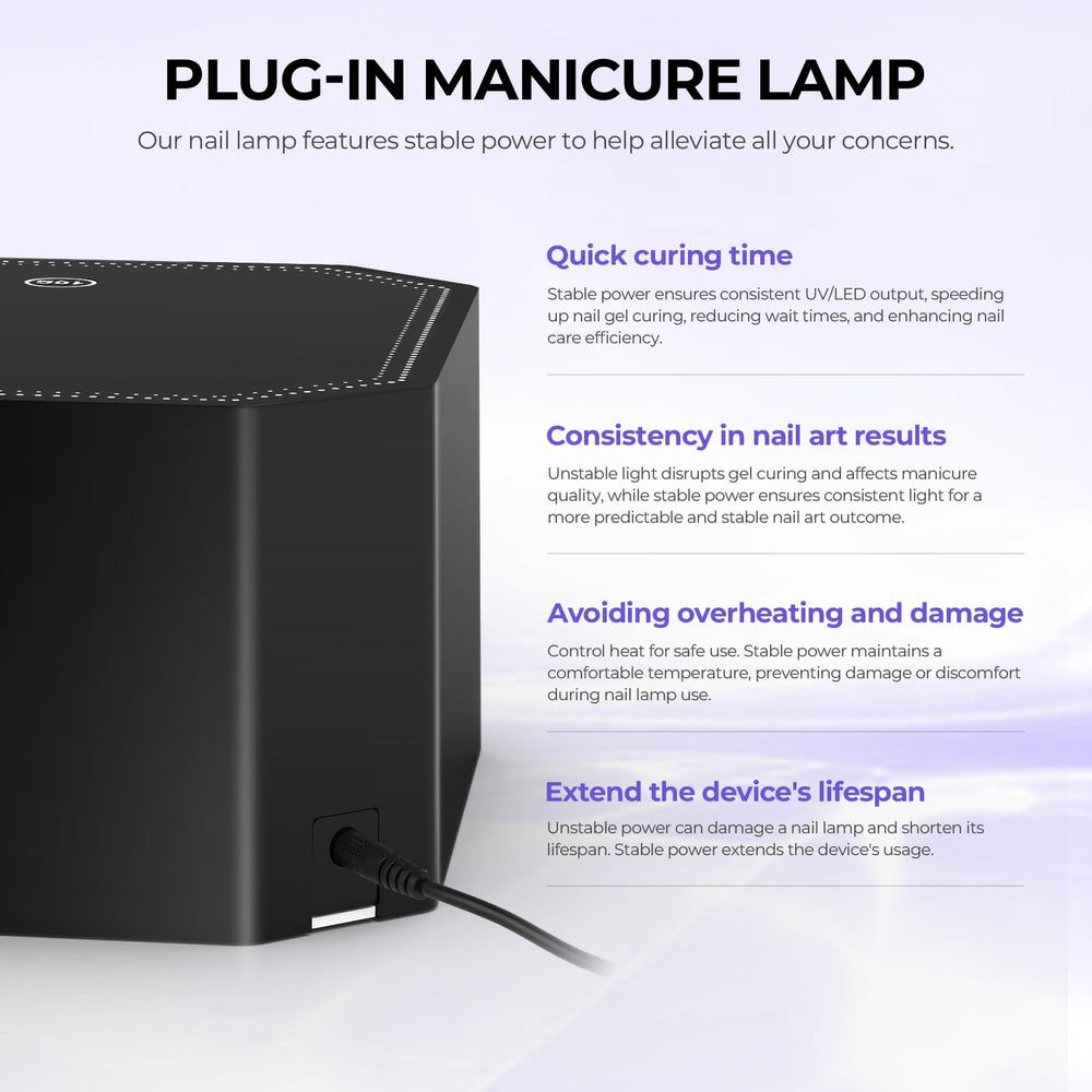 Lavinda UV lamp with mirror base refracts light for even curing