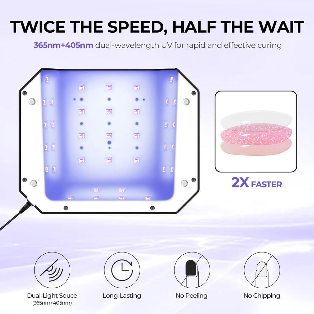 Lavinda 54W nail lamp with 4-timer settings for flexible curing