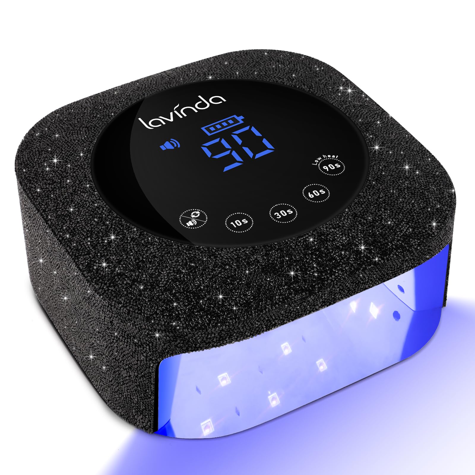 Lavinda 54W UV nail lamp cordless rechargeable for fast gel curing at home or salon