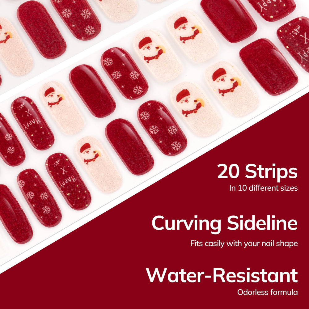 Lavinda golden-tree nail strips for luminous, party-ready nails.