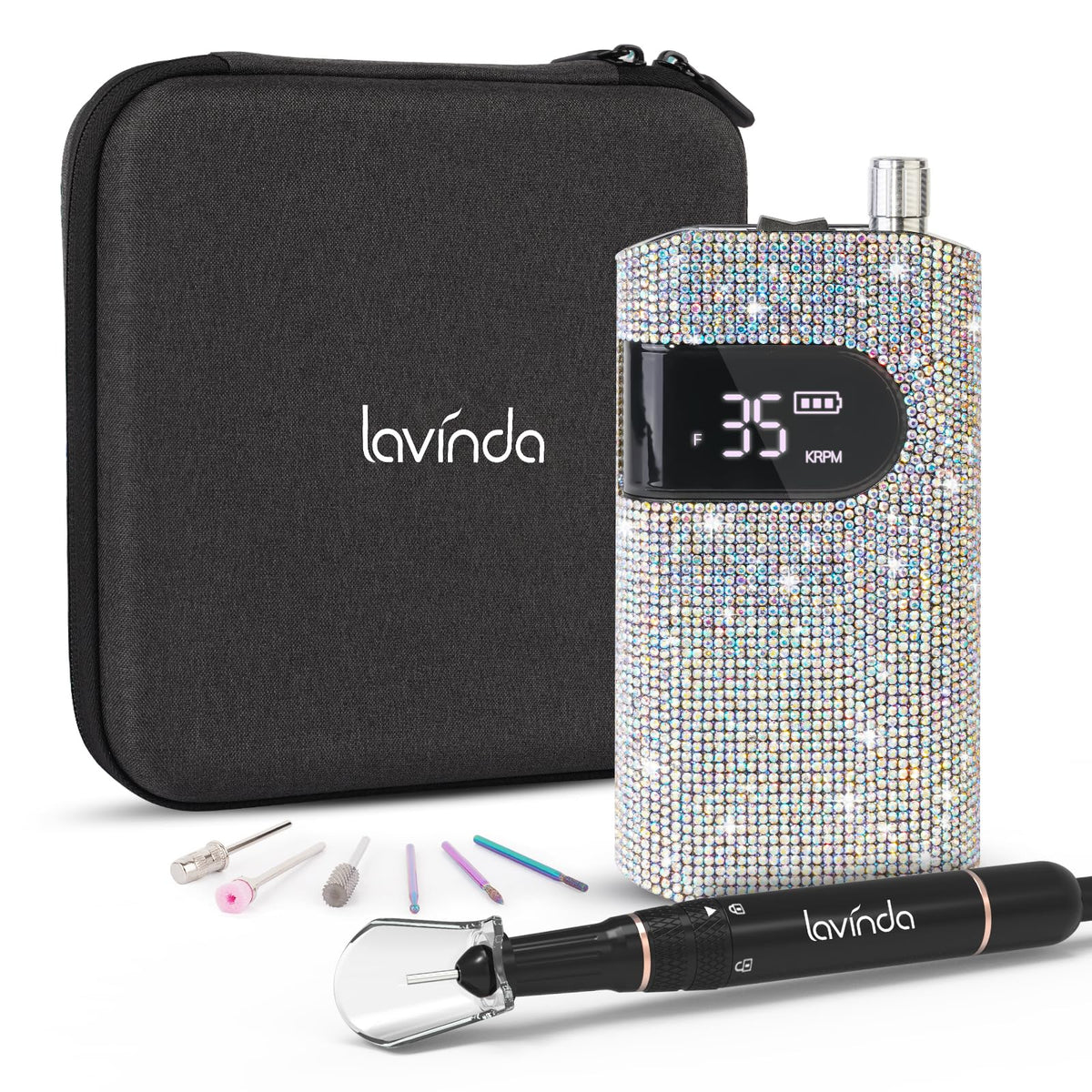Lavinda Diamond nail drill 35000RPM cordless design for precise acrylic shaping