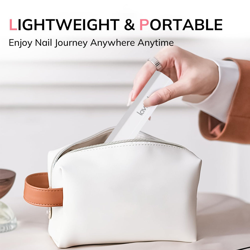 Lavinda handheld UV light compatible with gels and UV resin for varied polishes