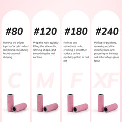 Lavinda pink mini sanding bands close-up highlight the smooth abrasive surface for flawless finishes.
