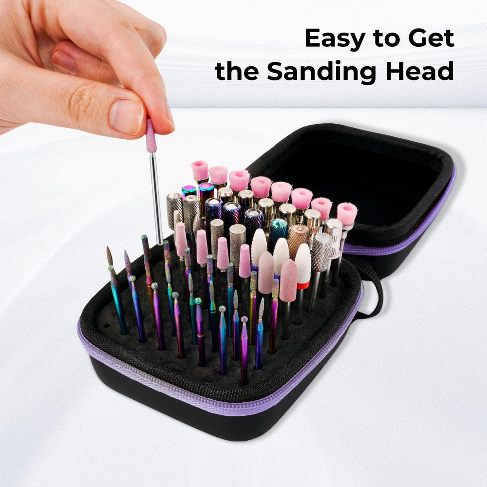 Lavinda Nail Drill Bits Holder high-density foam core keeps bits in place