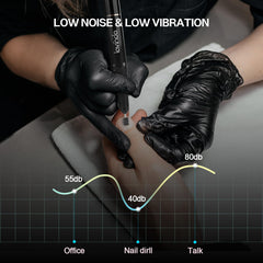 Lavinda cordless drill with rechargeable battery highlights portable, on-the-go nail care.