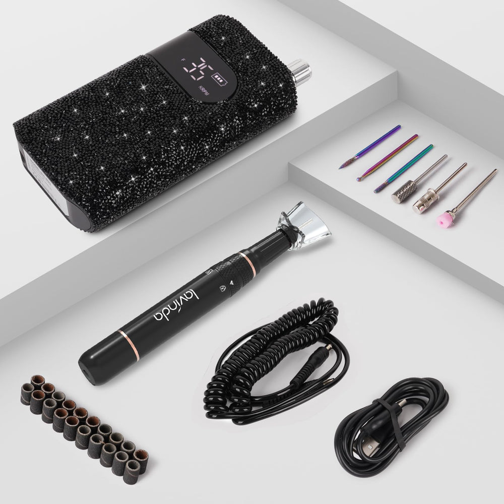 Lavinda packaging with accessories showcases complete kit for home or pro use.