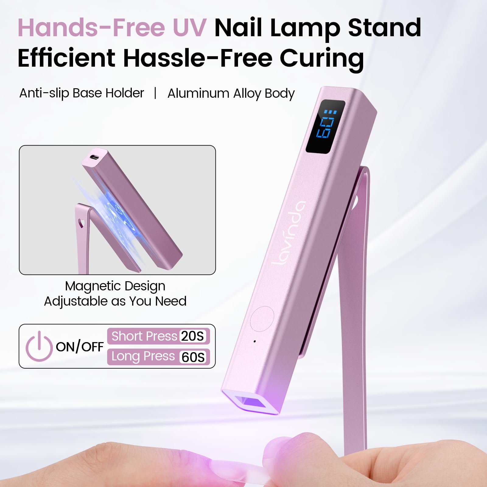 Lavinda portable cordless nail dryer lets you work anywhere.
